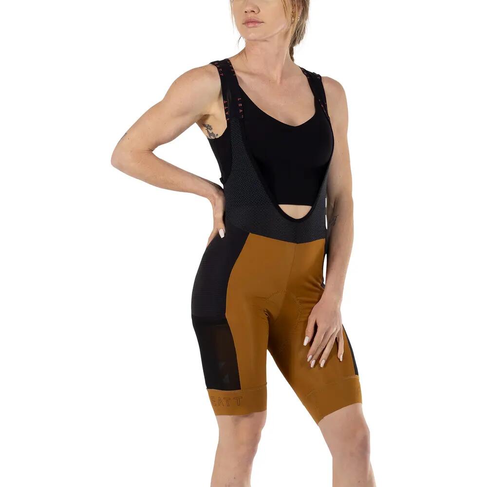Pantaloncino Salopette MTB Endurance 5.0 Donna - Beige 5/7