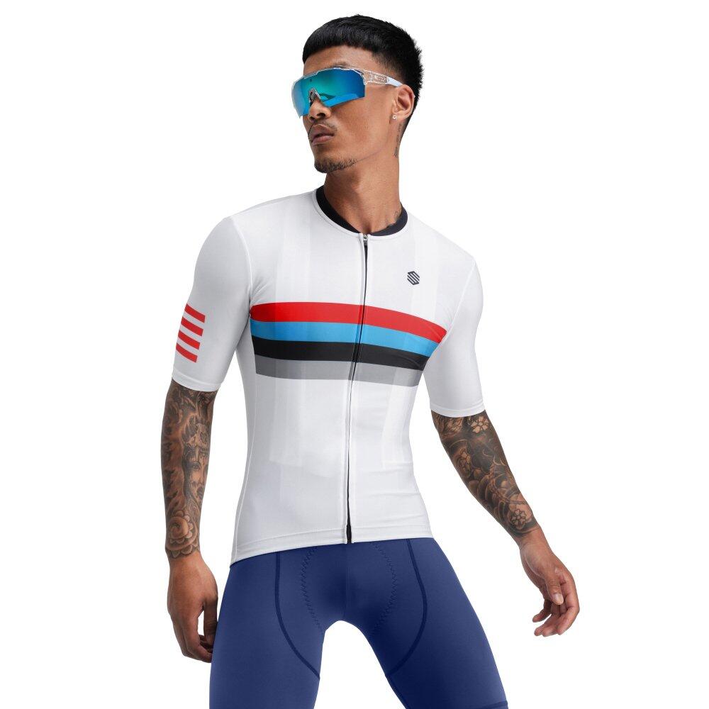 SIROKO Maglia da ciclismo a maniche corte uomo M2 Westfalia Bianco