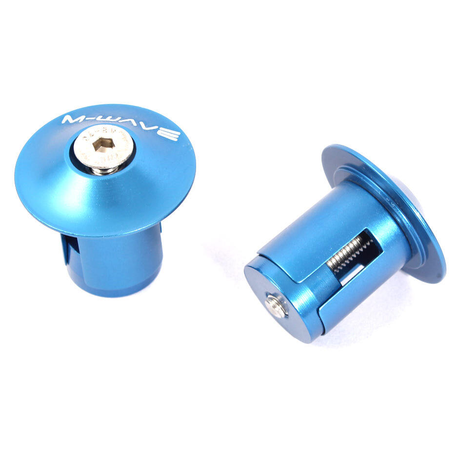 BMX GUIADOR TERMINA M-WAVE CNC KHEBIKES DE ALUMÍNIO AZUL