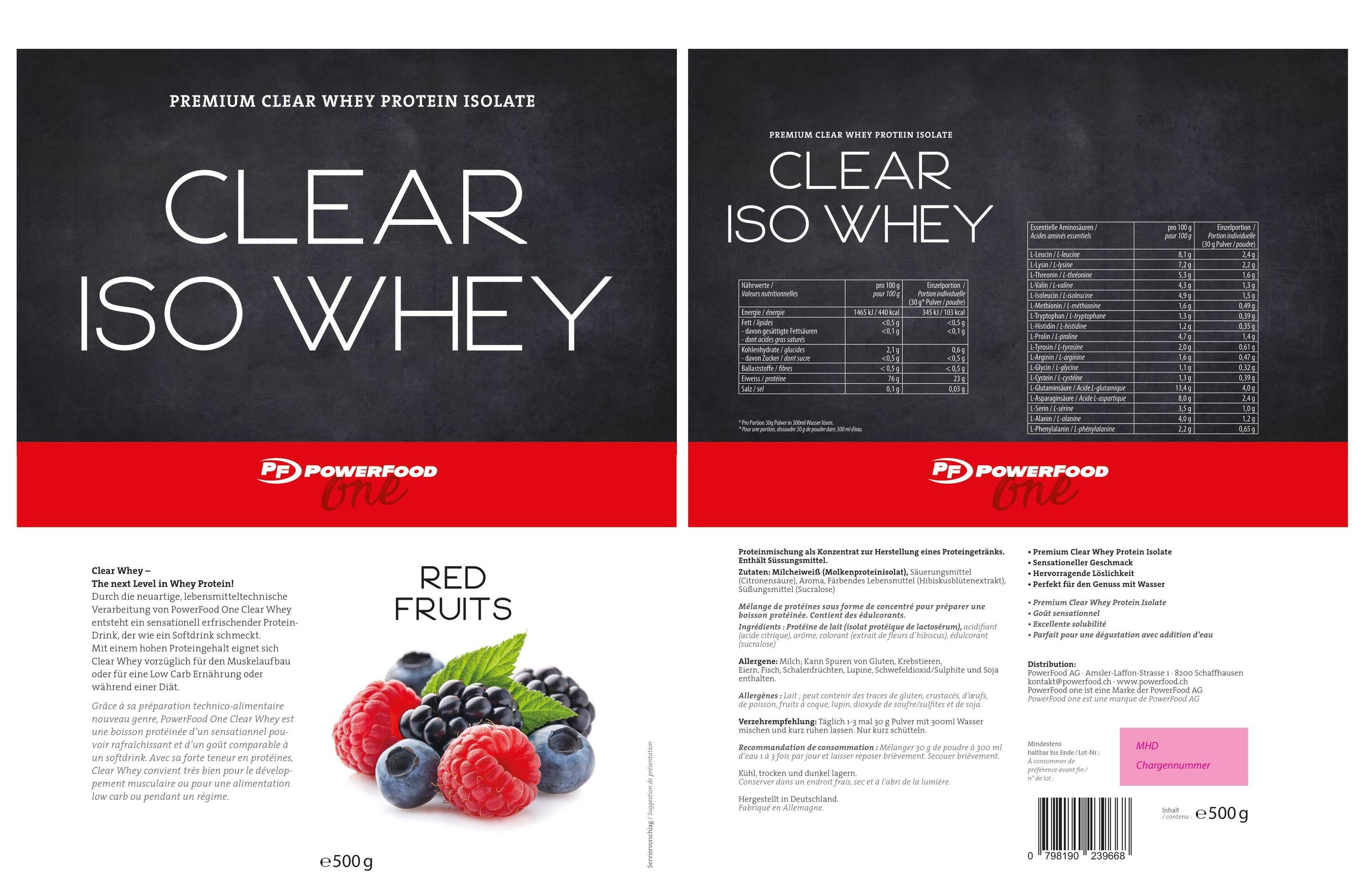 Clear Iso Whey 500g Powerfood One 2/2