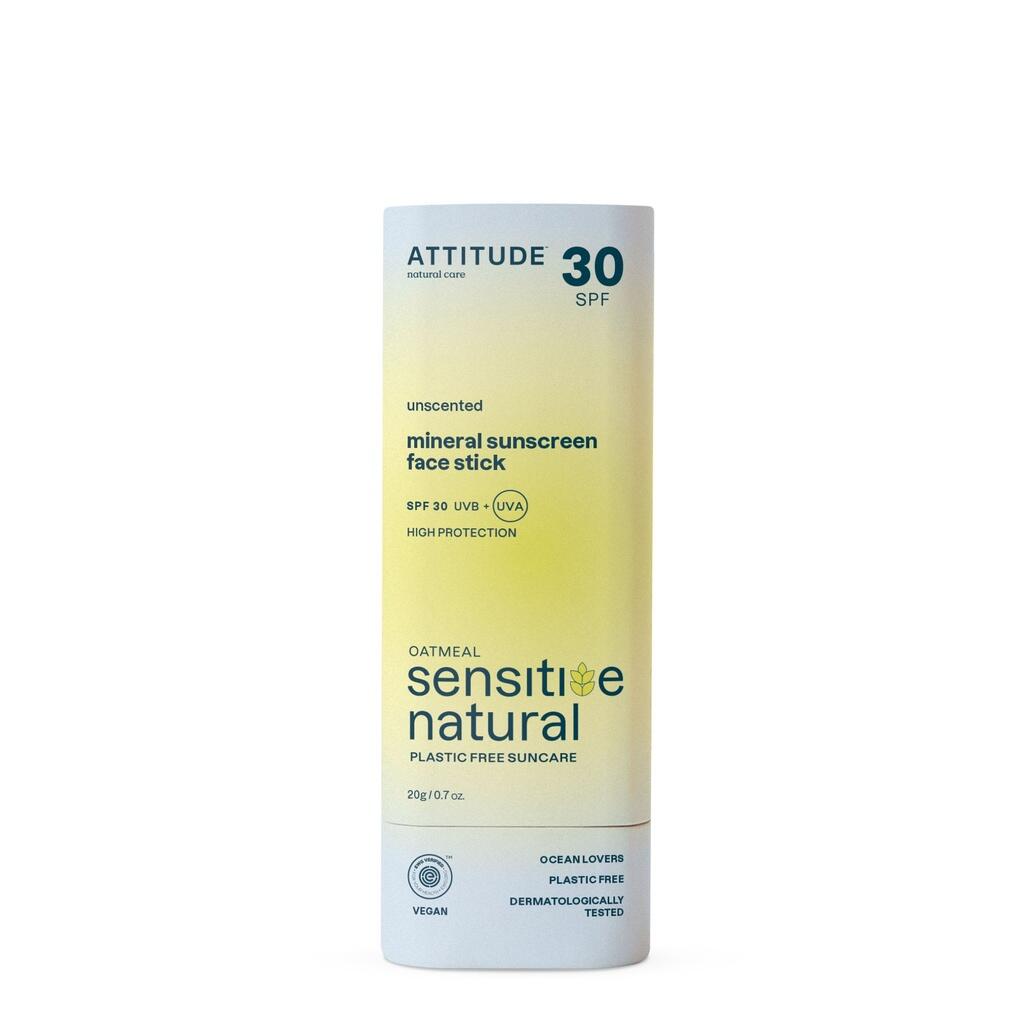 ATTITUDE Sun Stick Rosto Sensível - SPF 30 - Sem Cheiro