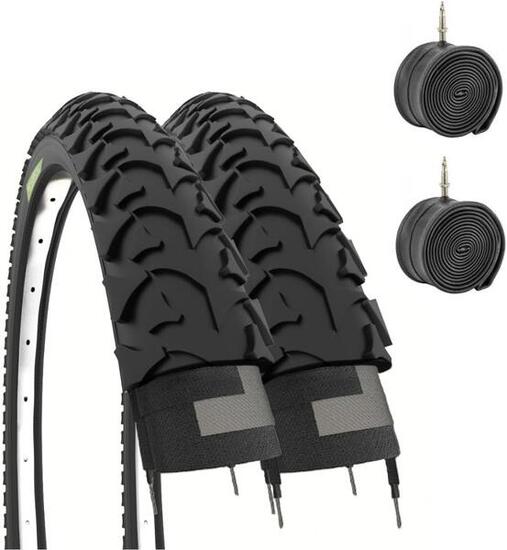 2 copertoni 16x1.75 (47-305)+ camerepneumatici 16 x 1.75 gomme bici mtb 16'' EV