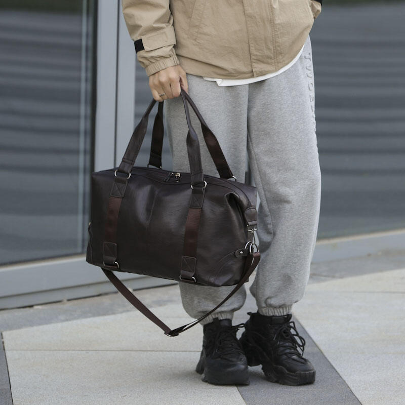 Geanta voiaj din Piele Ecologica LEBLOU Maro