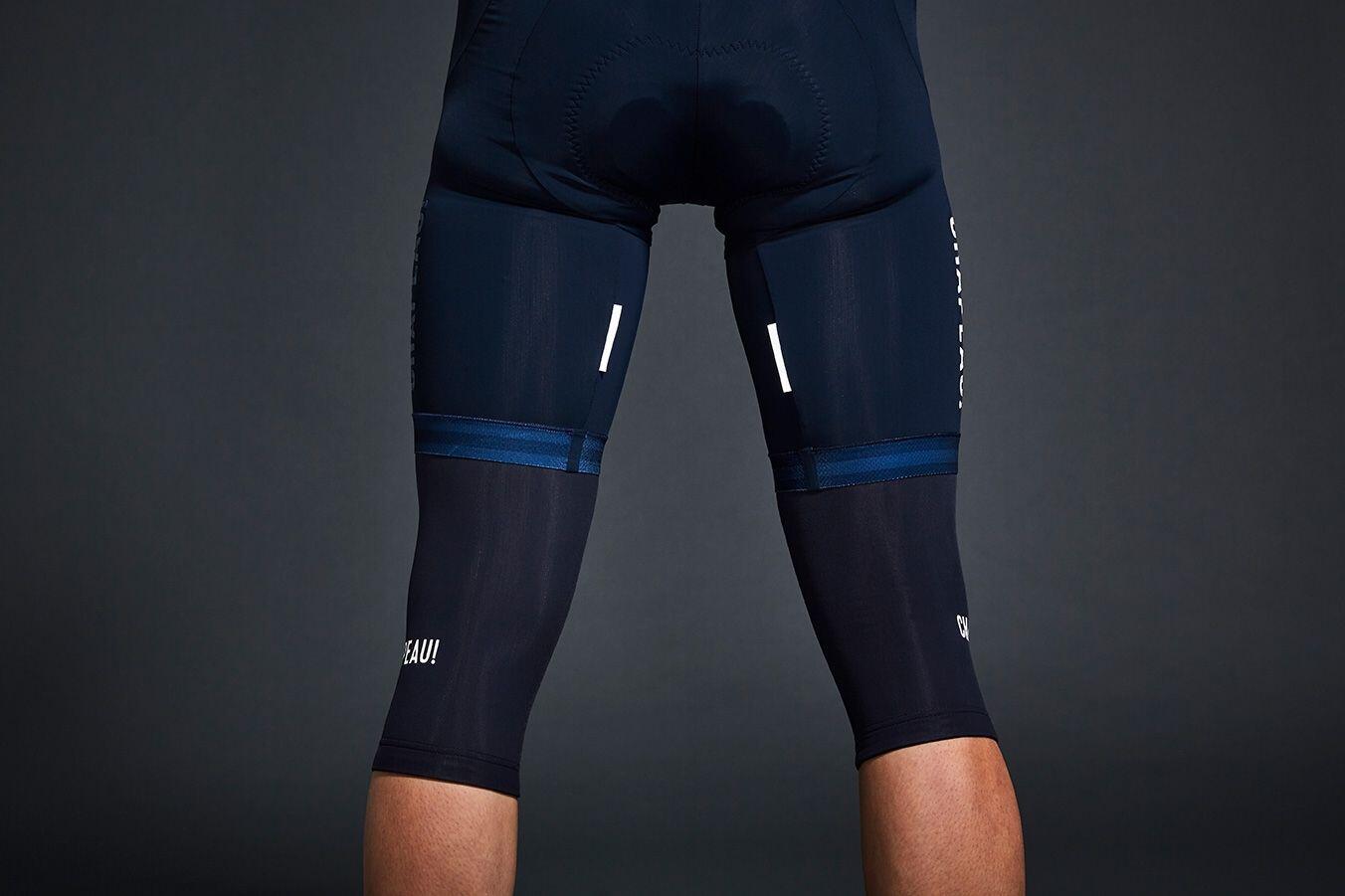 Mens Knee Warmers, Wordmark 3/4