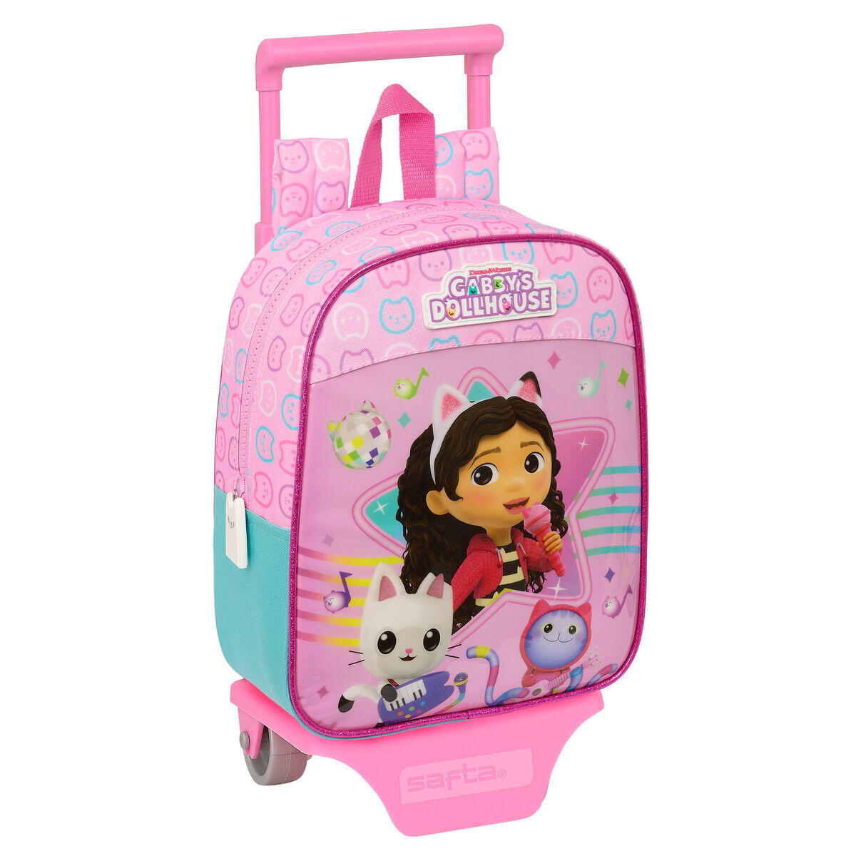 Cartable à roulettes Gabby's Dollhouse Party Rose 1/3
