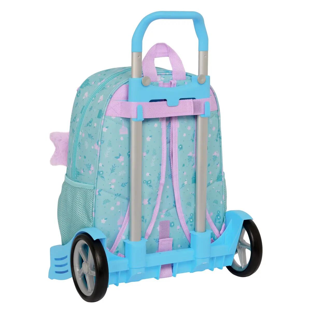 Mochila Escolar con Ruedas Frozen Hello spring Azul 3/3