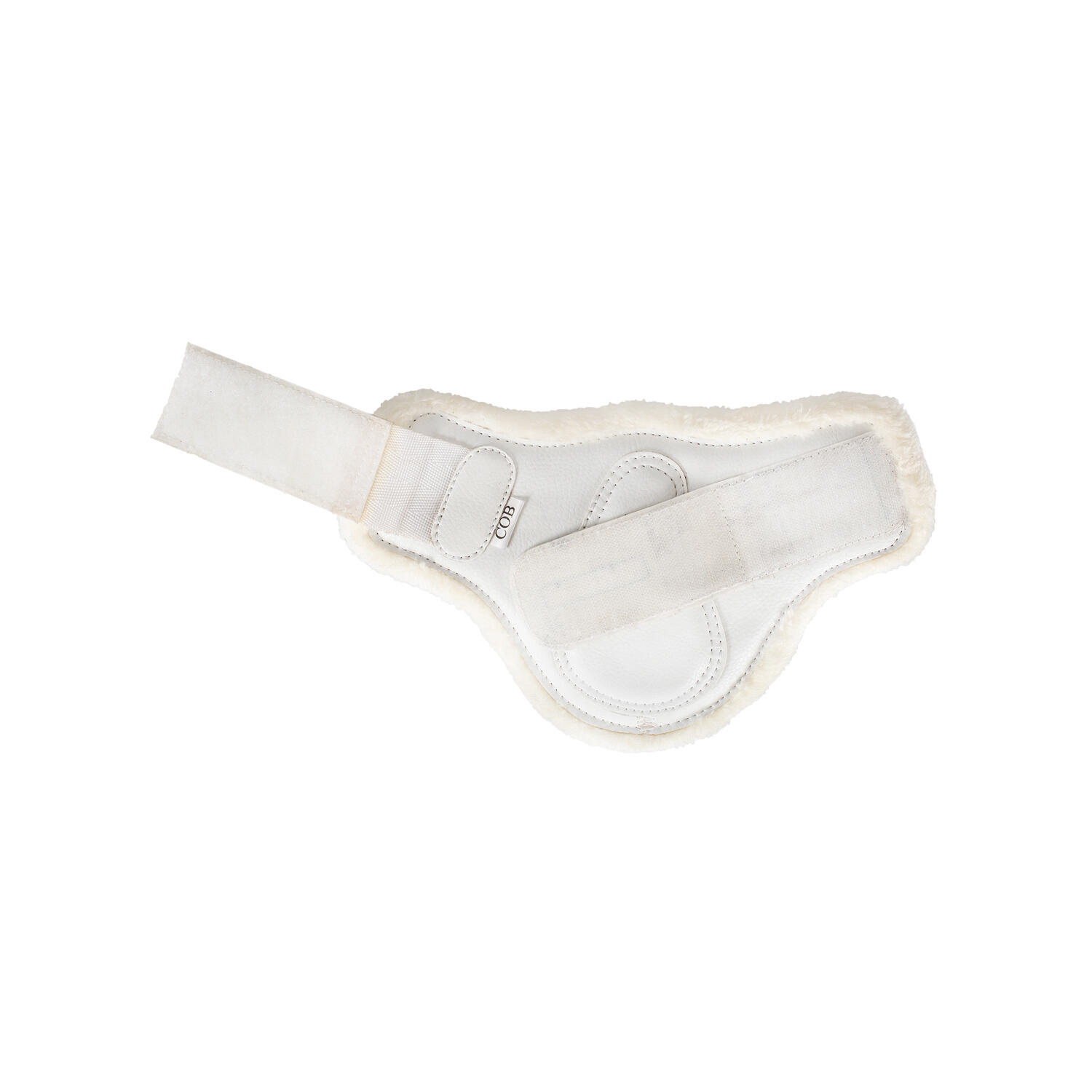 Synthetische schafspring-fesselstiefel mit klettverschluss 6/7