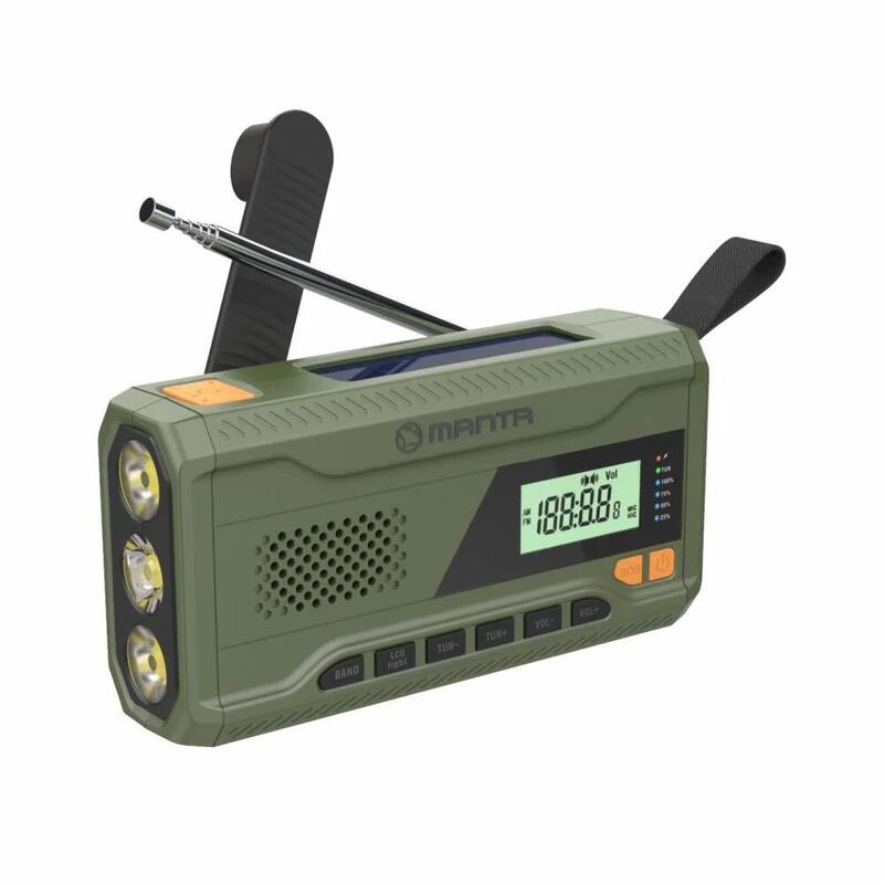 Radio przenośne na korbkę solarne powerbank latarka Manta DYNAMO