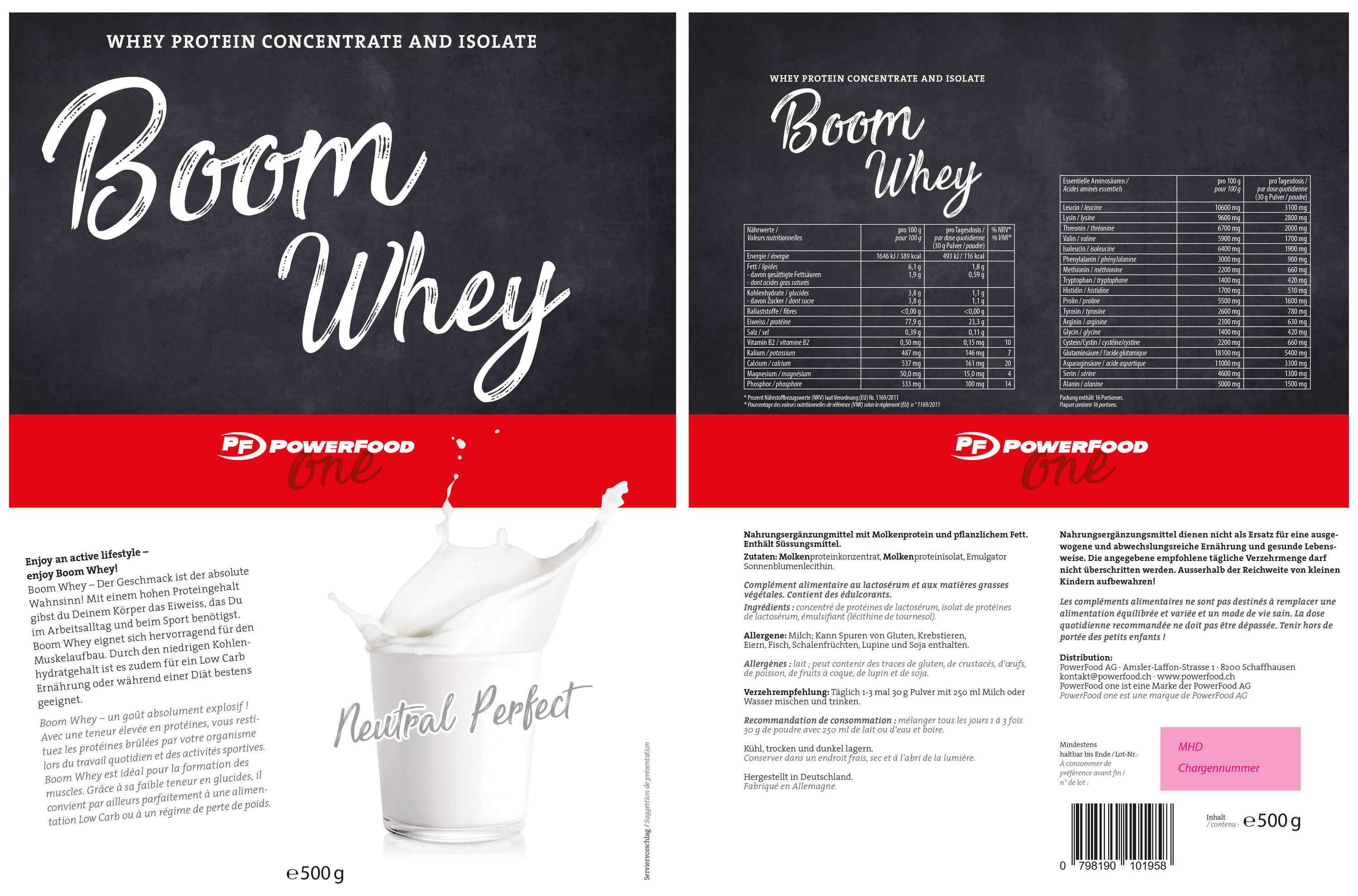 PowerFood Boom Whey (500g) - Neutral Perfect 3/3