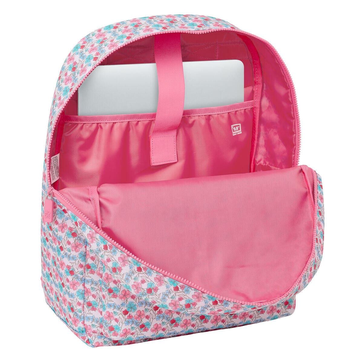 Mochila para notebook Moos Flores Multicolor 2/4