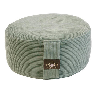 Lotus meditatiekussen eco rib asgroen rond