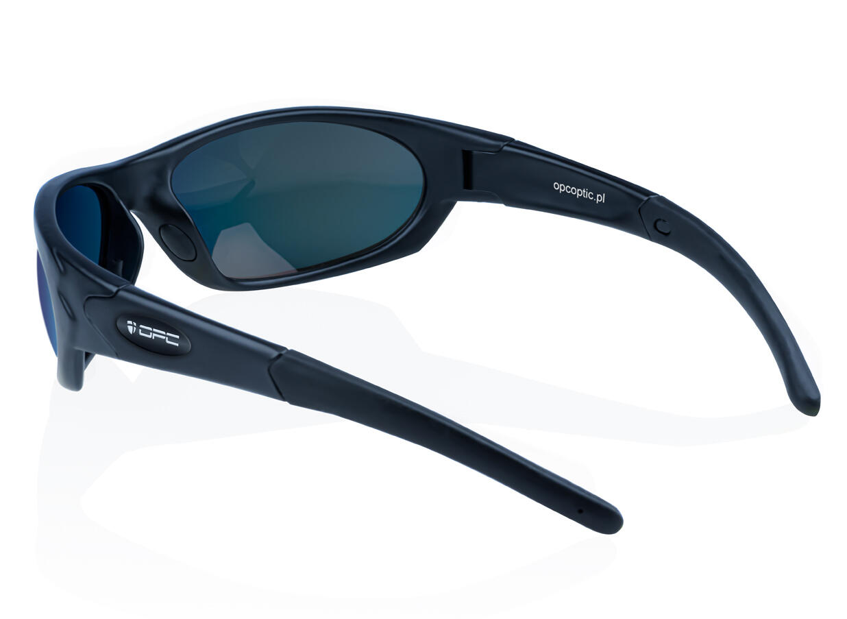 Okulary przeciwsłoneczne MILITARY MARINES Matt Black Blue REVO + ETUI 5/7