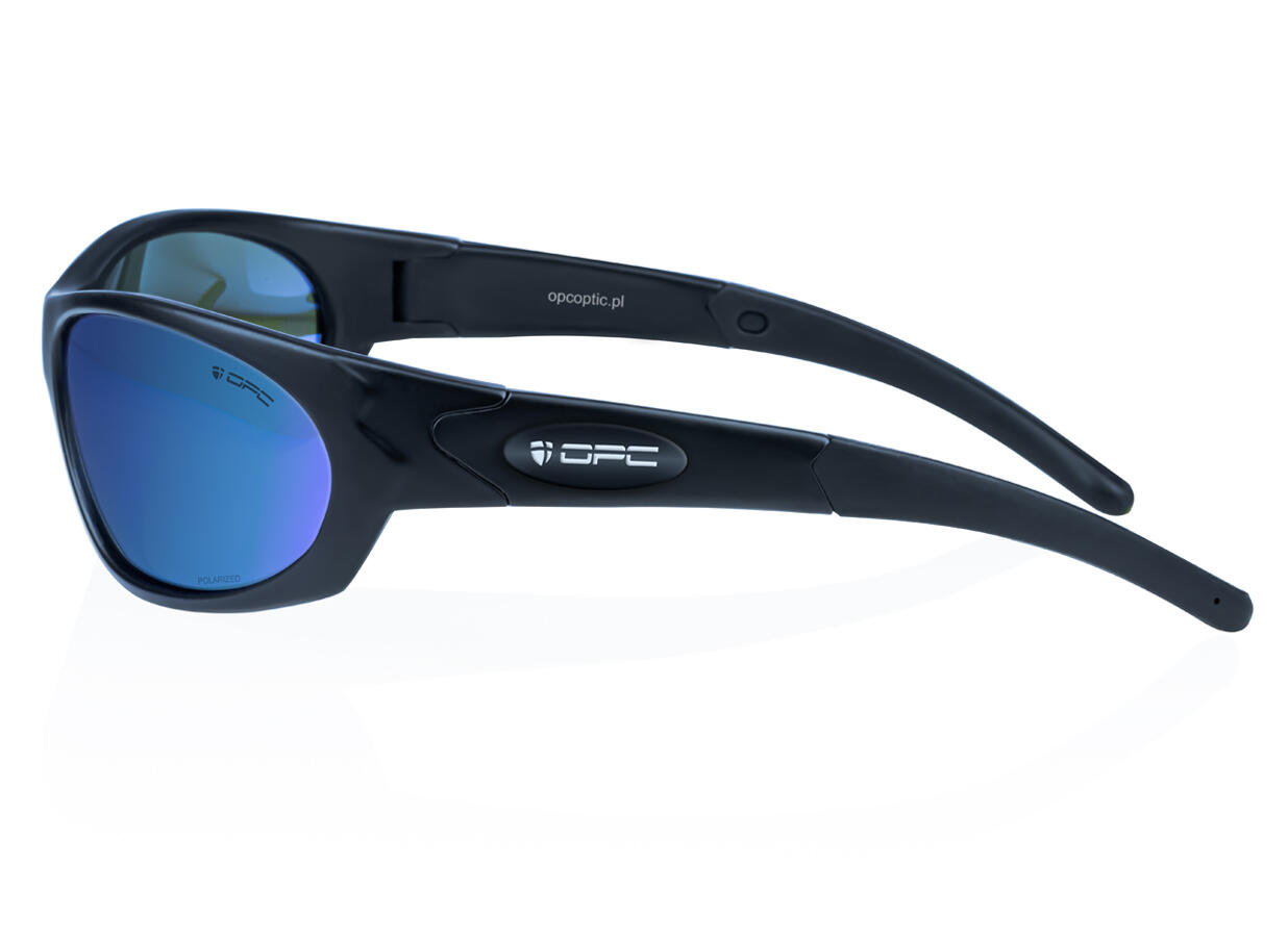 Okulary przeciwsłoneczne MILITARY MARINES Matt Black Blue REVO + ETUI 4/7