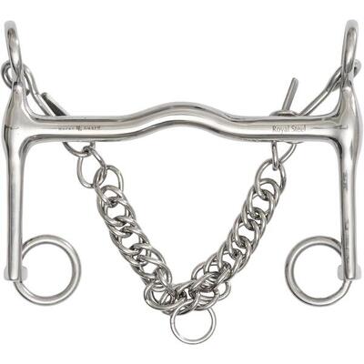 Mors met 2 ringen voor paard in rubber horseguard