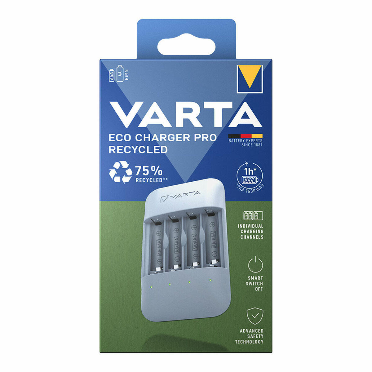 Chargeur de batterie Varta Eco Charger Pro Recycled Prise EU 3/3