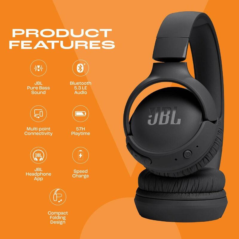 Căști JBL TUNE 520BT BK USB