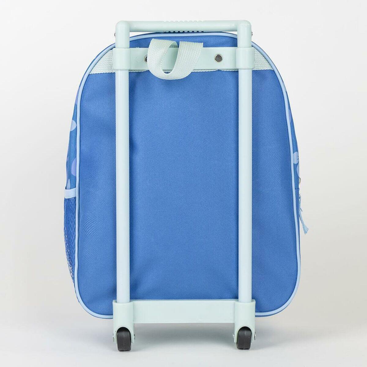 Mochila Escolar con Ruedas Stitch Azul 2/7