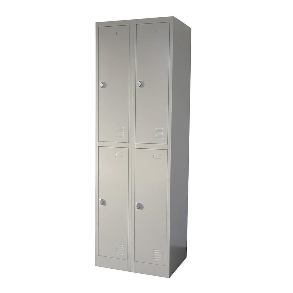 Ivol - Armoire Métallique Grise - 60 X 185 X 45 Cm - 4 Portes - Rack De Rangement - Decathlon