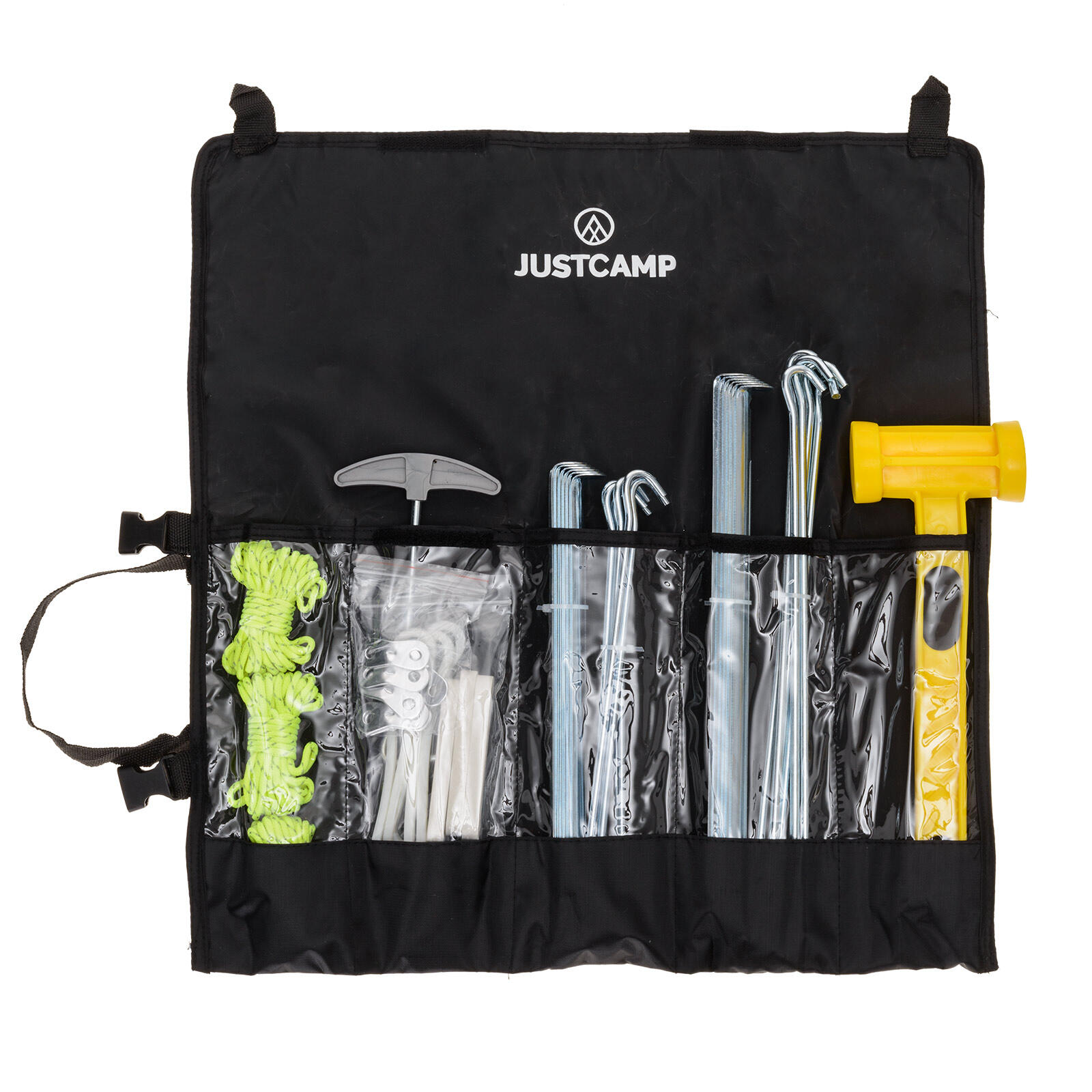 Justcamp - Griffin - Le Kit D'Accessoires De Camping Avec Sardines, Cordes Et Marteau - Piquet De Tente - Gris - Taille Unique - Decathlon