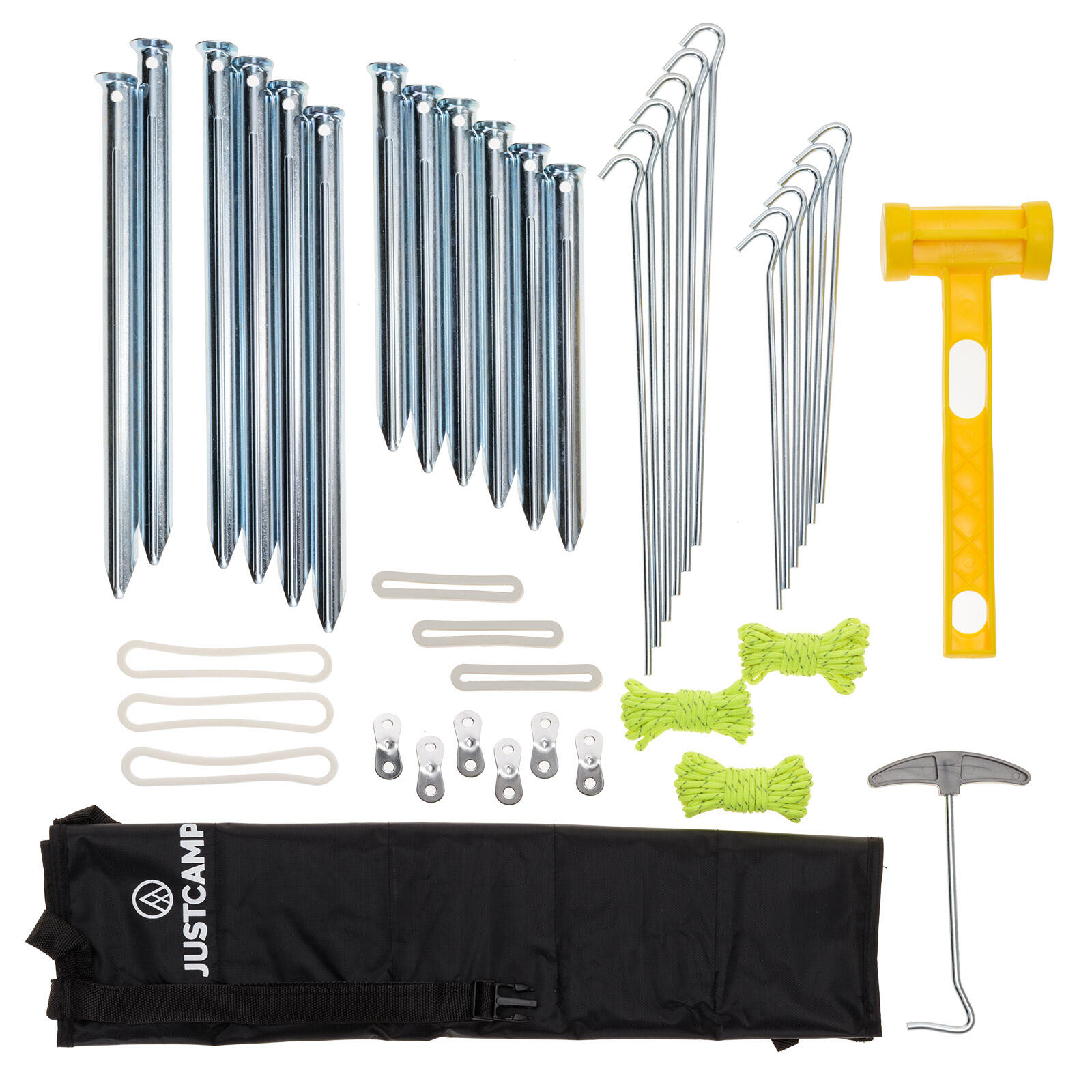 Griffin - le kit d'accessoires de camping avec sardines, cordes et marteau 2/4