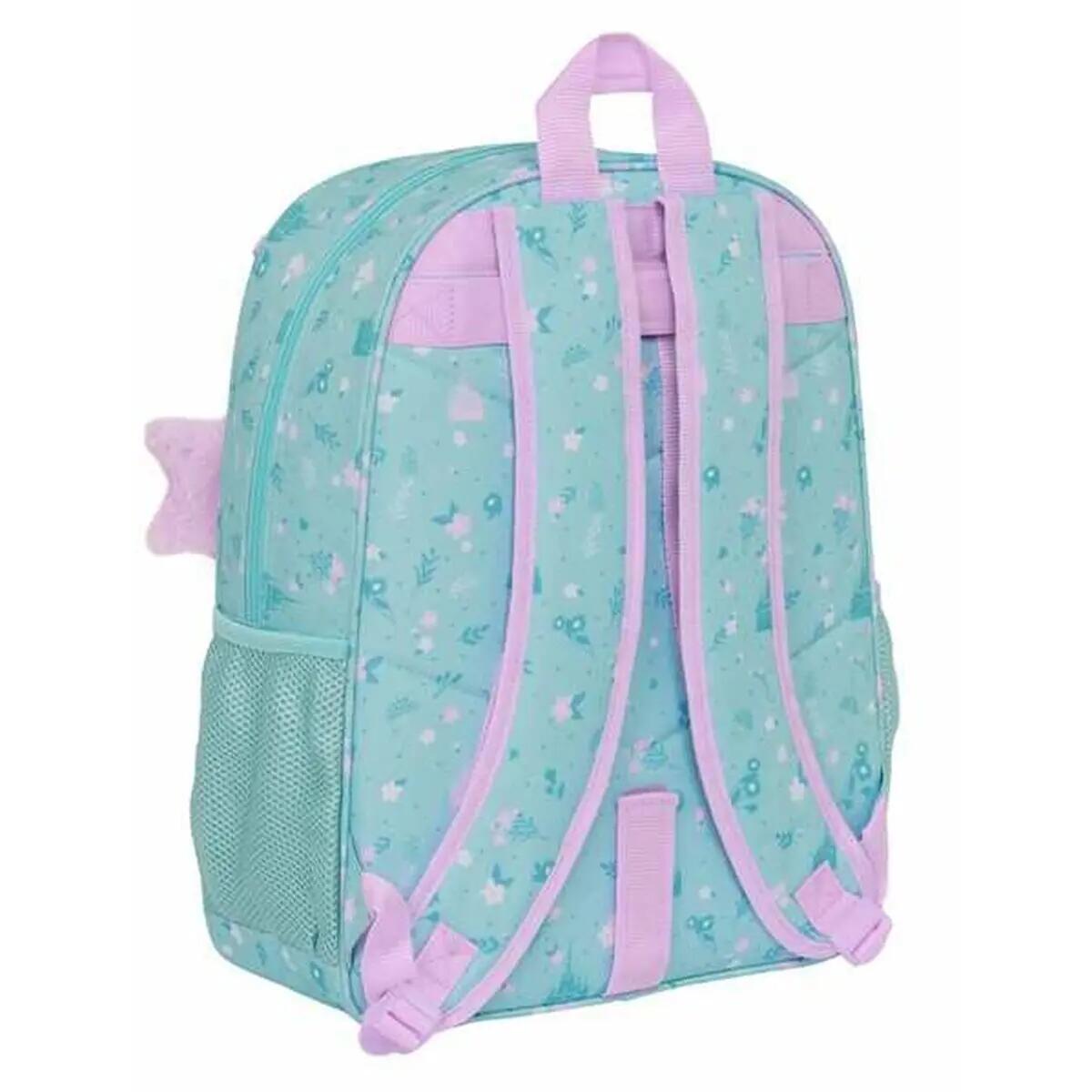 Mochila Escolar Frozen Hello spring Azul 2/2