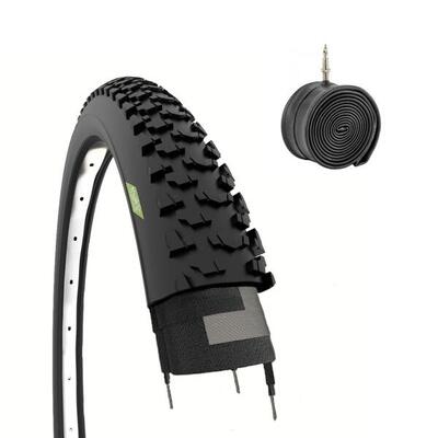 Copertone 24x1.95 (50-507) + camera pneumatico 24 x 1.95 nero gomma mtb EV