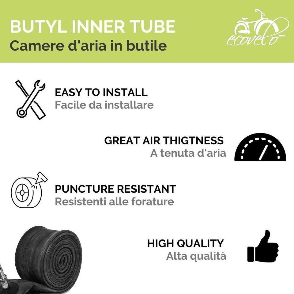 Copertone 24x1.95 (53-507) + camera, pneumatico 24 x 1.95 nero gomma mtb EV 5/5