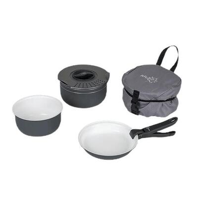Pannenset trekking 5-delig keramische coating aluminium