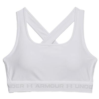 Top under armor ua crossback mid bh wit vrouwen