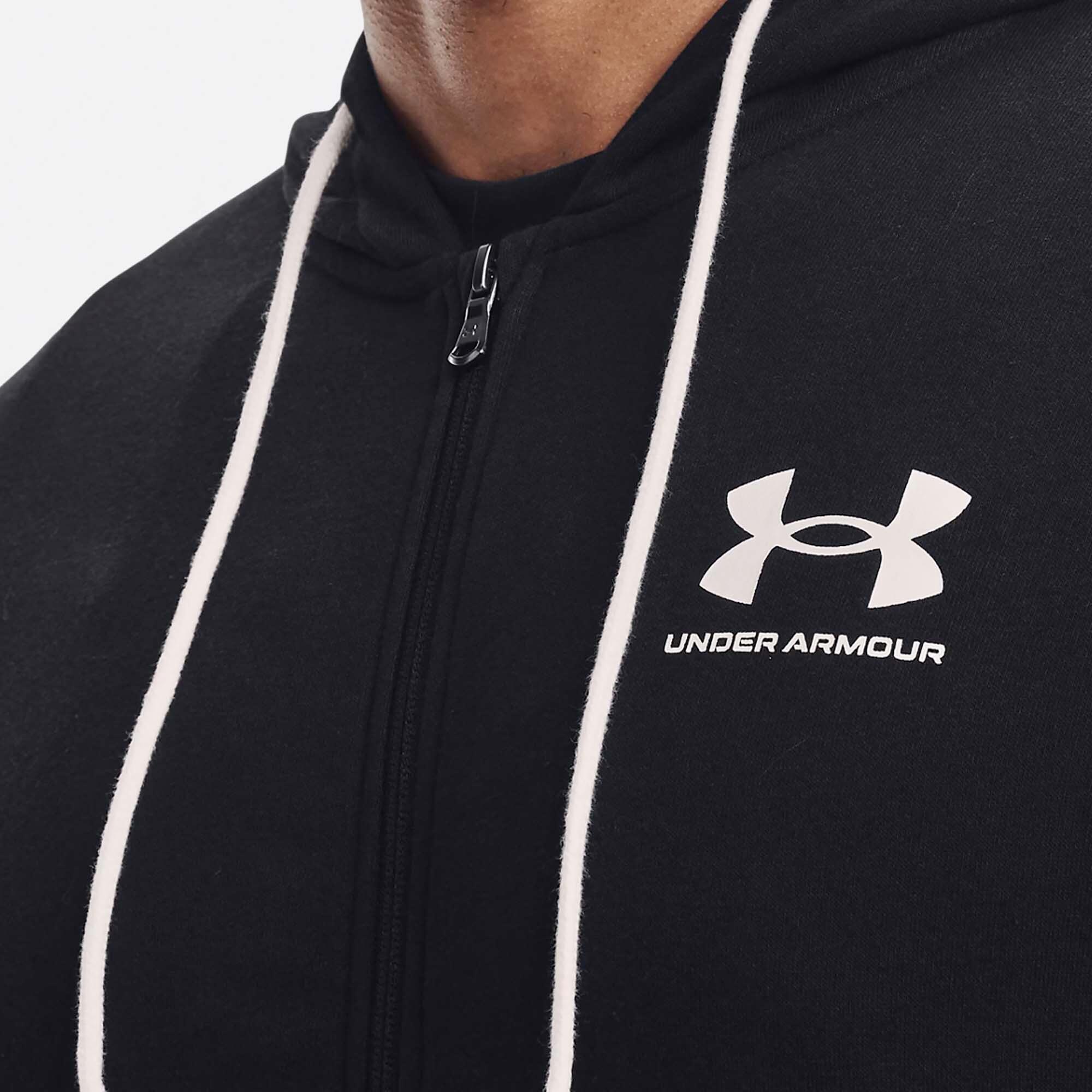 Under Armour Ua Rival Terry Lc Fz Schwarzes Sweatshirt Erwachsene 5/6