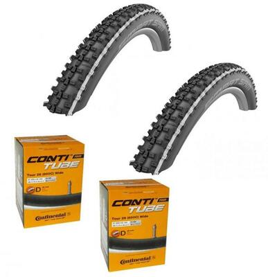 Continental 2x Schwalbe Reifen Smart Sam HS476 Draht 26x2.25 + 2x DV 40mm