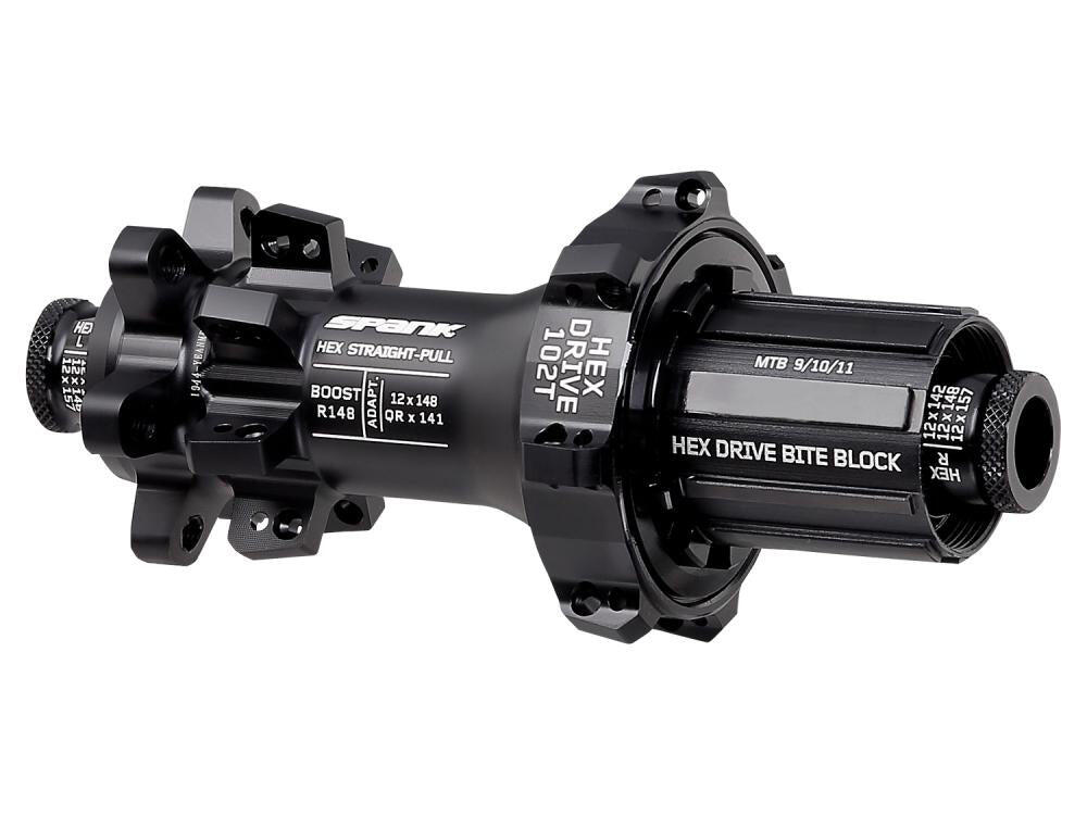 Spank HEX Straightpull Boost Microspline 102T 28H rear hub black 28 2/2