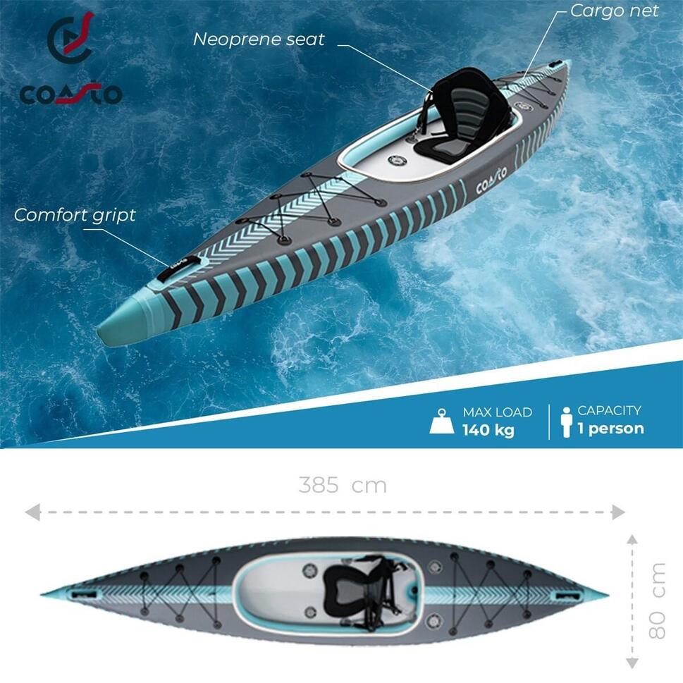 Kajak pompowany COASTO Capitole 1 - 385 cm