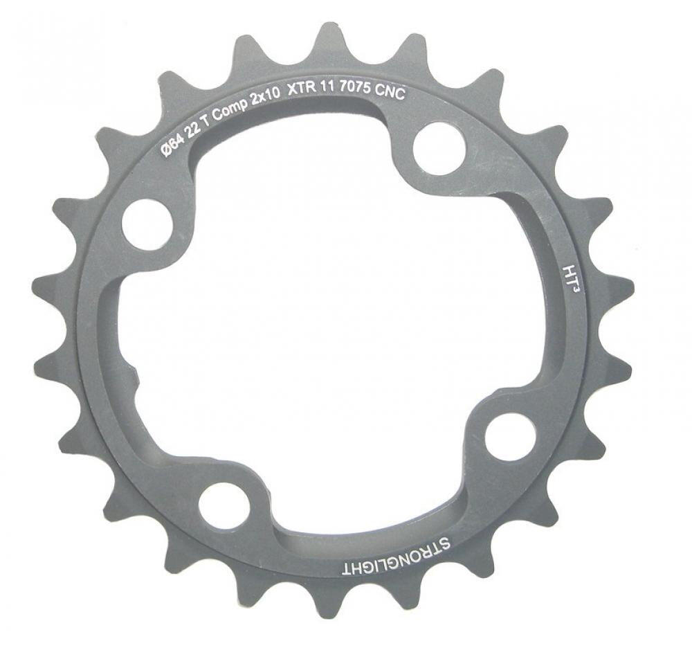 Plateau VTT double non fileté Stronglight 4BRA XTR M980 HT3 10V. 2/2