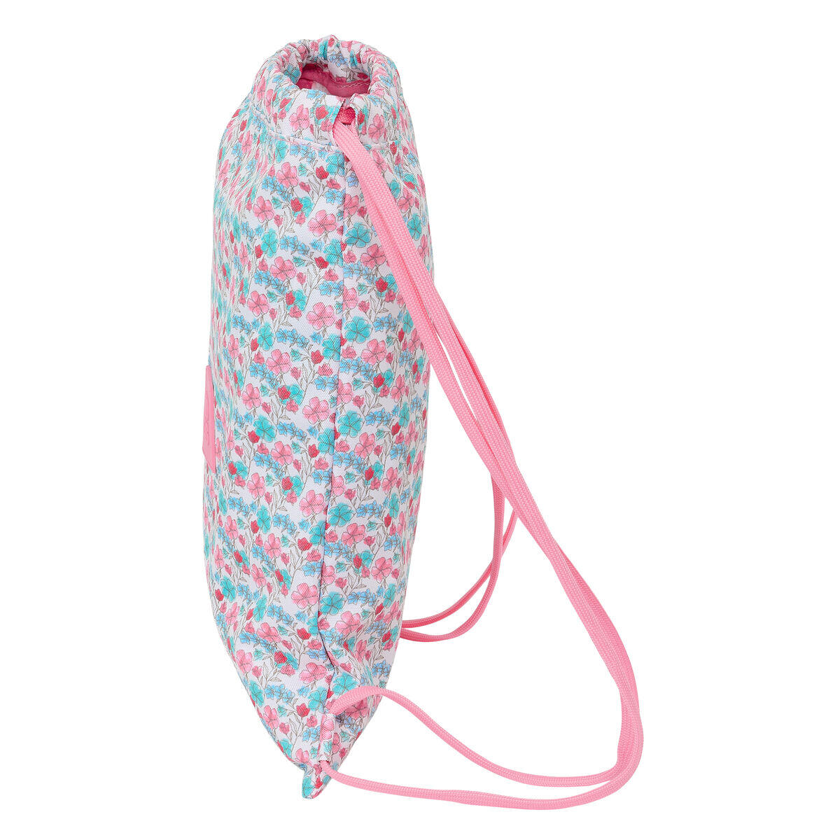 Saco Mochila com Cordas Moos Flores 3/4