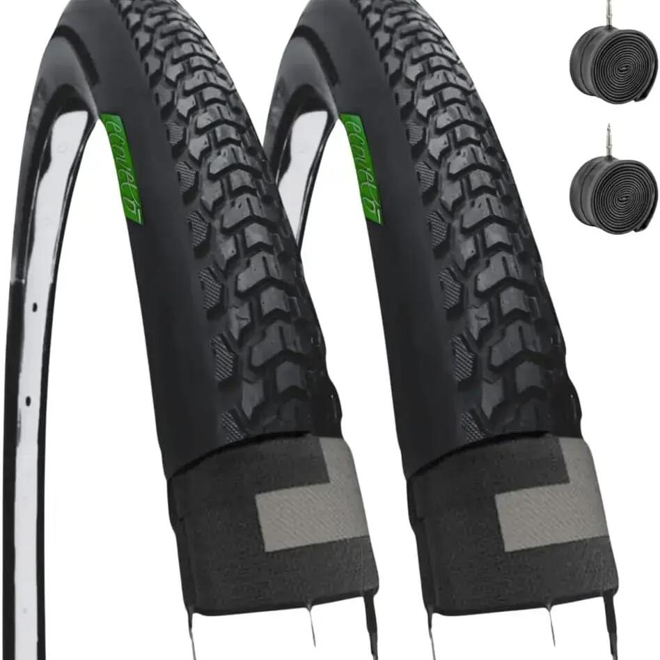 2 tyres 700x40C (42-622)+tubes, tyres bike semi slick 700x40C MTB EV