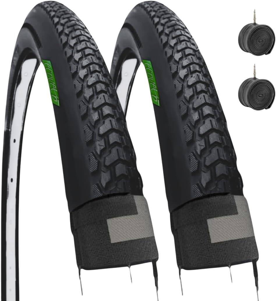 ECOVELO 2 copertoni 700x40C (42-622)+ camere, pnaumatici bici demislick 700 x 40C mtb EV