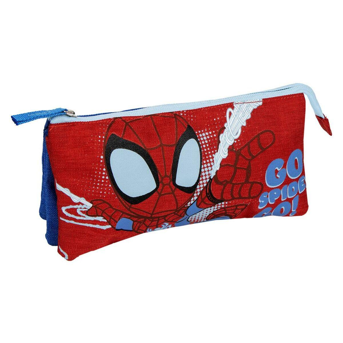 Spidey And His Amazing Friends - Trousse Fourre-tout Triple Spidey - Sac De Sport - Rouge - No Size - Decathlon