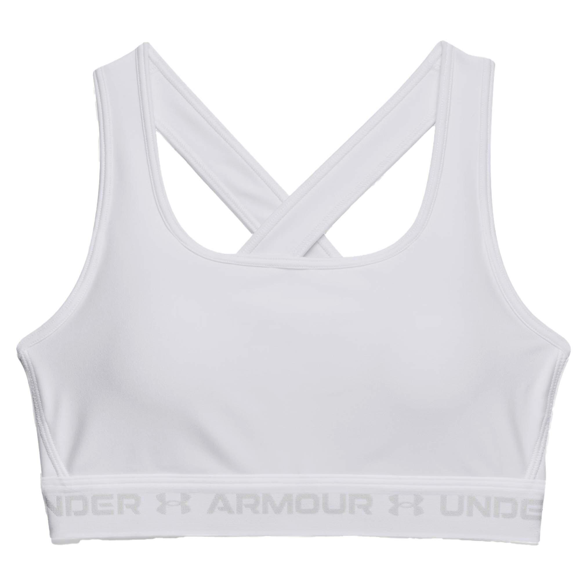 Top under armour ua crossback mid bra branco mulher