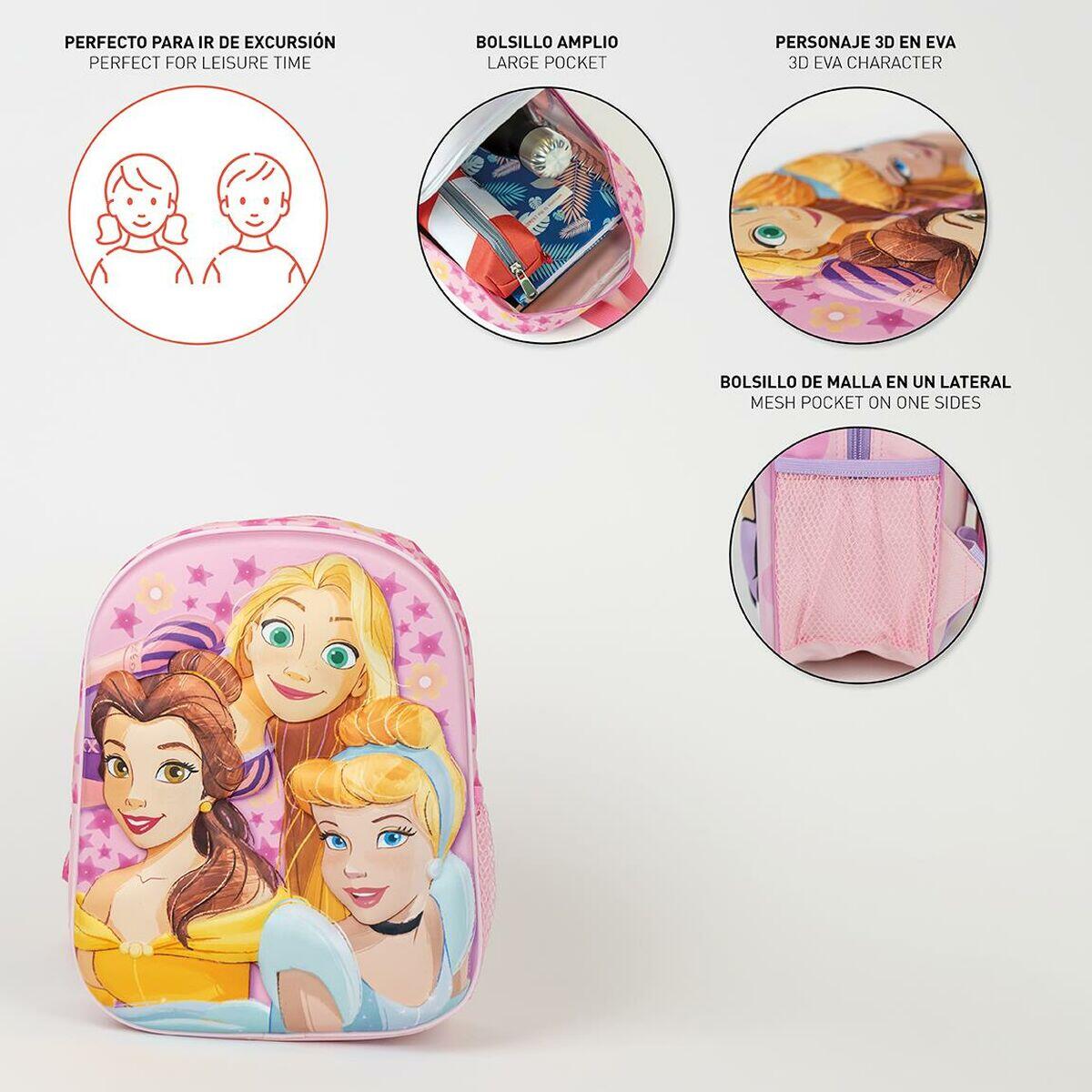Mochila Escolar Disney Princess Rosa 5/5