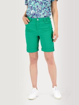 1973 Bermuda femme SANTAMID ceinture semi-élastiquée avec passants Navy