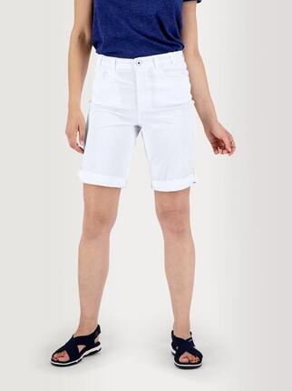 1973 Bermuda femme SANTAMID ceinture semi-élastiquée avec passants Navy