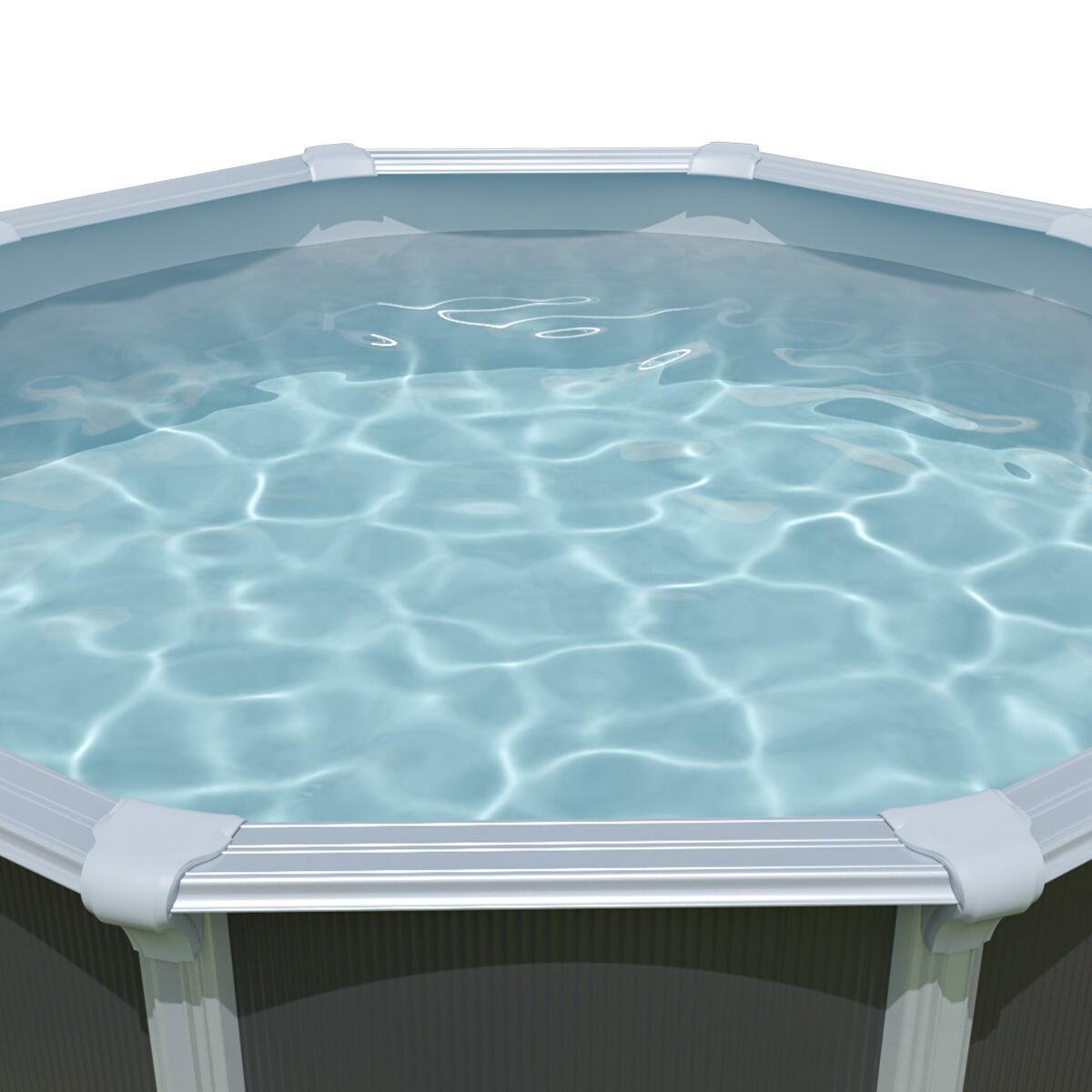 Liner gris pour piscine métal intérieur 7,65 x 4,60 x 1,32 m 2/4