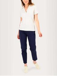 Polo manches courtes Femme ADINAPOL Arctique, 98% coton 2% fibres métalliques