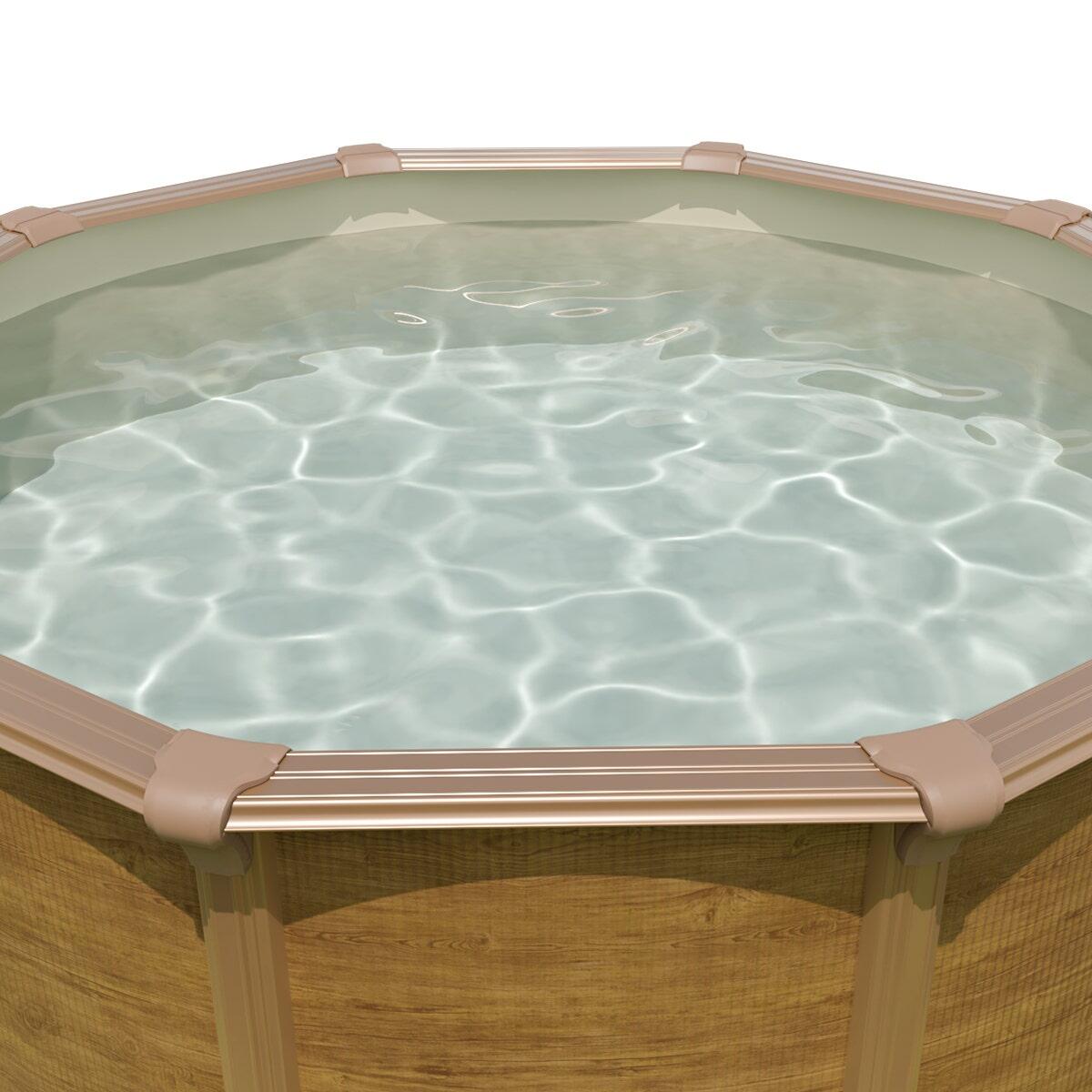 Liner beige pour piscine métal intérieur 6,10 x 3,60 x 1,32 m 2/3