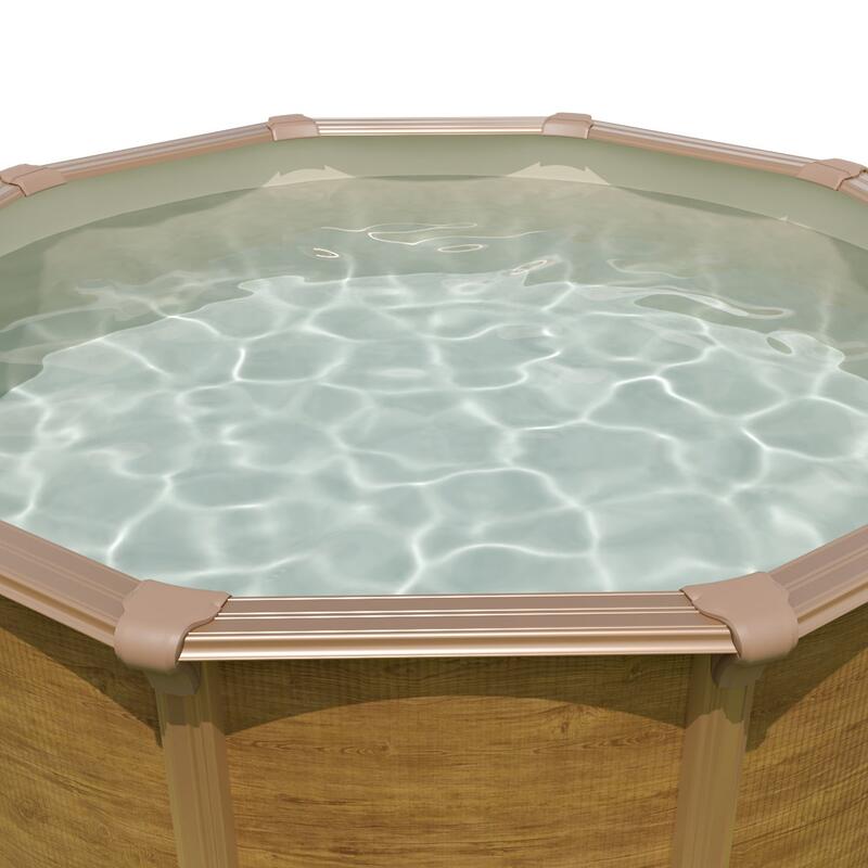 Liner beige pour piscine métal intérieur 9,15 x 4,60 x 1,32 m