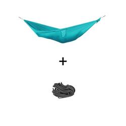 Hamac compact turquoise avec corde incluse