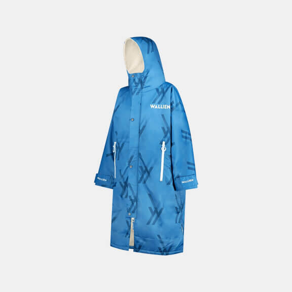 Wallien - Veste De Change Premium Pour Femme Pour La Natation Et Le Surf, Le Kitesurf - Serviette Poncho - Bleu - Decathlon