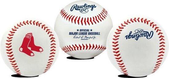 RAWLINGS Leder-Baseball mit MLB-Teamlogo – Offizielle Größe 9 Zoll – Red Sox