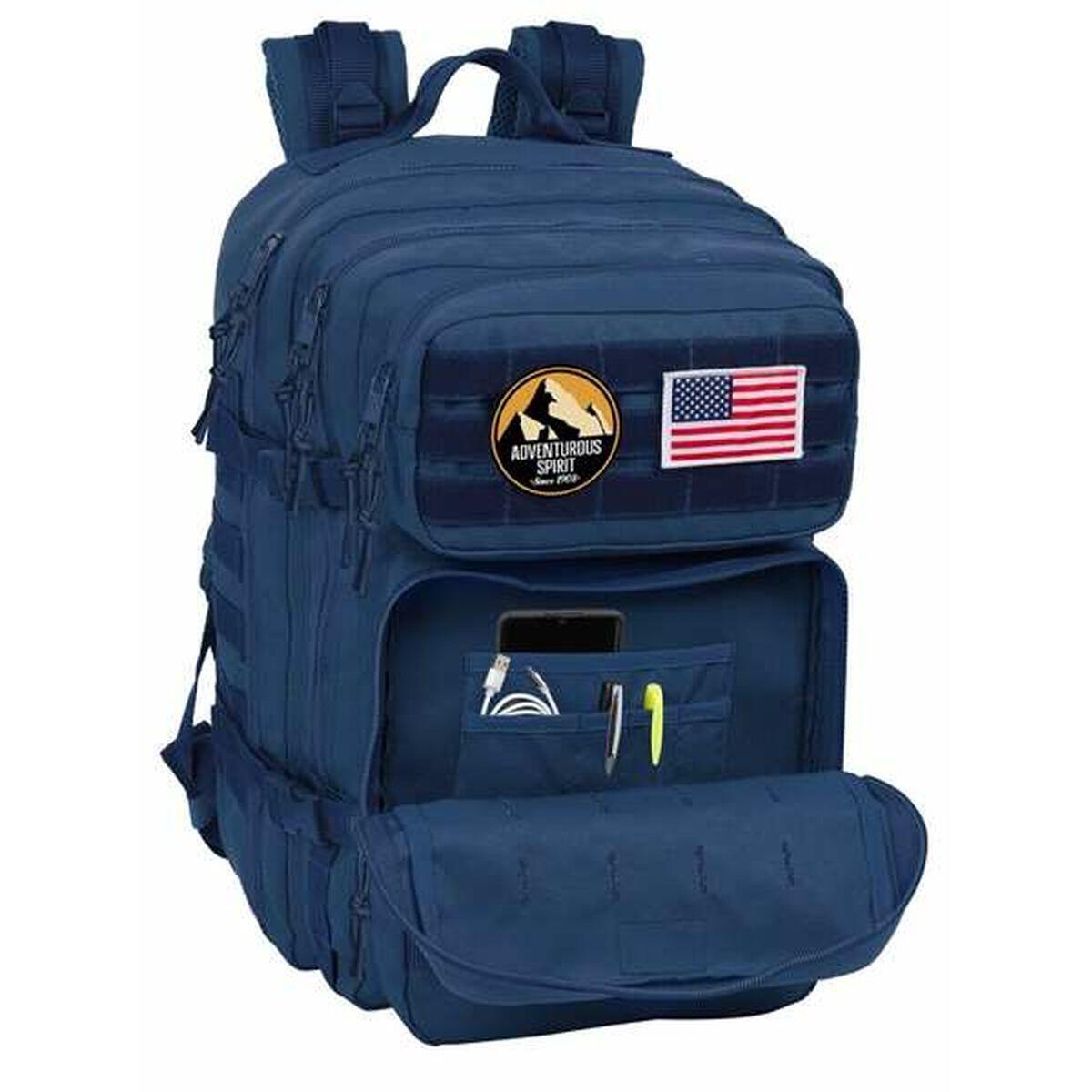 Mochila Escolar Safta Basic Azul Marinho 5/5
